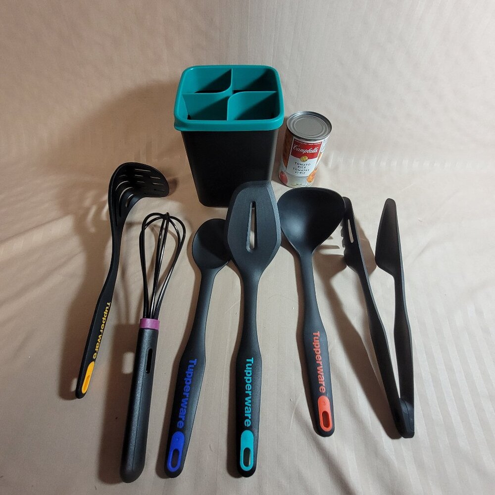 Tupperware 6pc Utensil Set with Tool Caddy